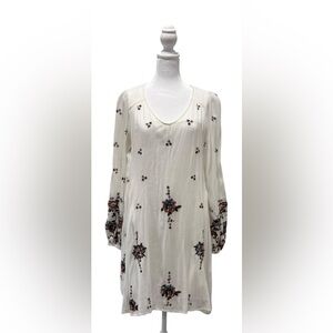 Free People Oxford Embroidered mini dress in white size small